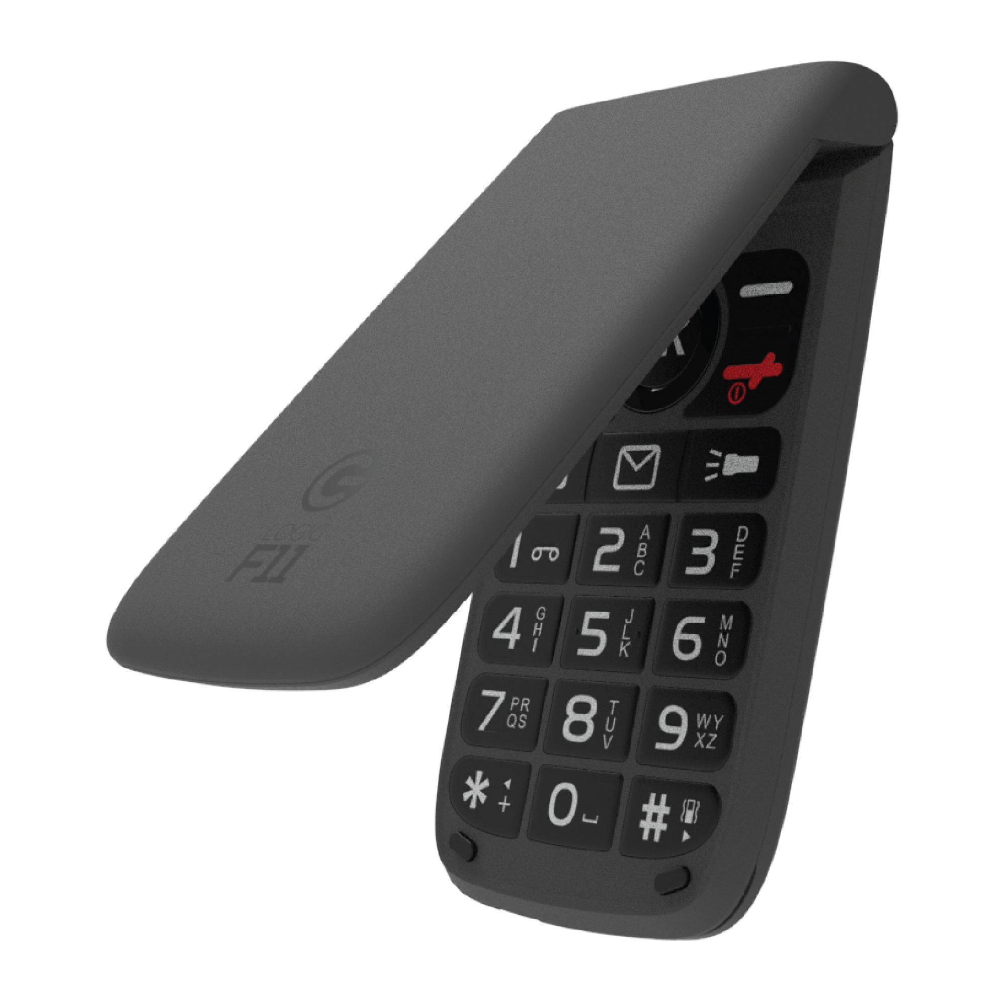 Celular Logic F11L Tipo Almeja para Adultos Mayores con Teclas Grandes Botón SOS Dual SIM Pantalla a - Imagen 2